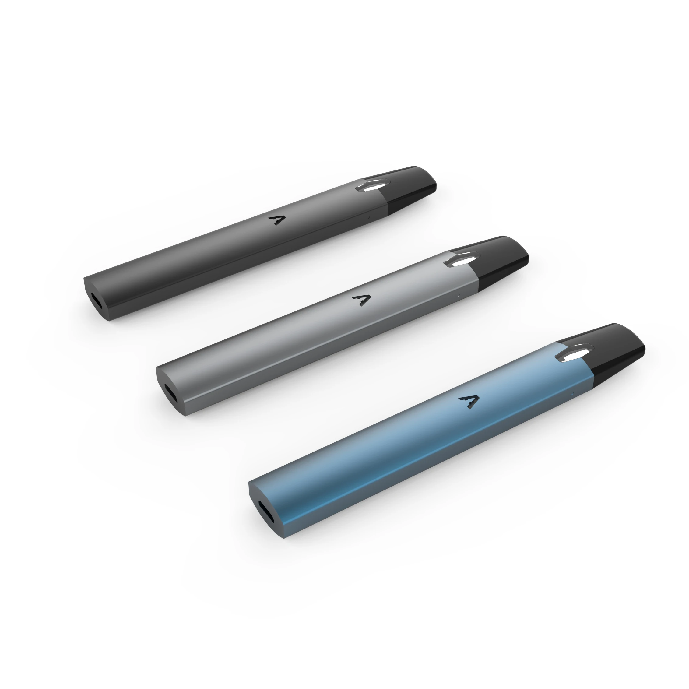 

Wholesale electronic cigarette flat vape pen Rechargeable vaporizer vape pen, Black/blue/gray