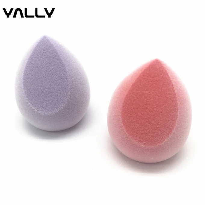 

yes washable and latex free sponge microfibre flocking powder makeup puff hydrophilic makeup sponge