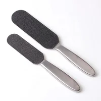 

Professional long handle Stainless steel Pedicure Foot File, removable callus removal foot pad file