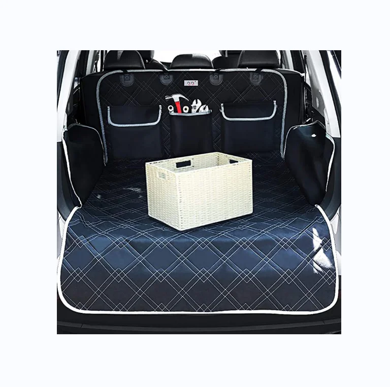

Amazon hot-sell pet waterproof hammock car truck SUV cushion mats pad non slip dog car cover with side flaps, Black