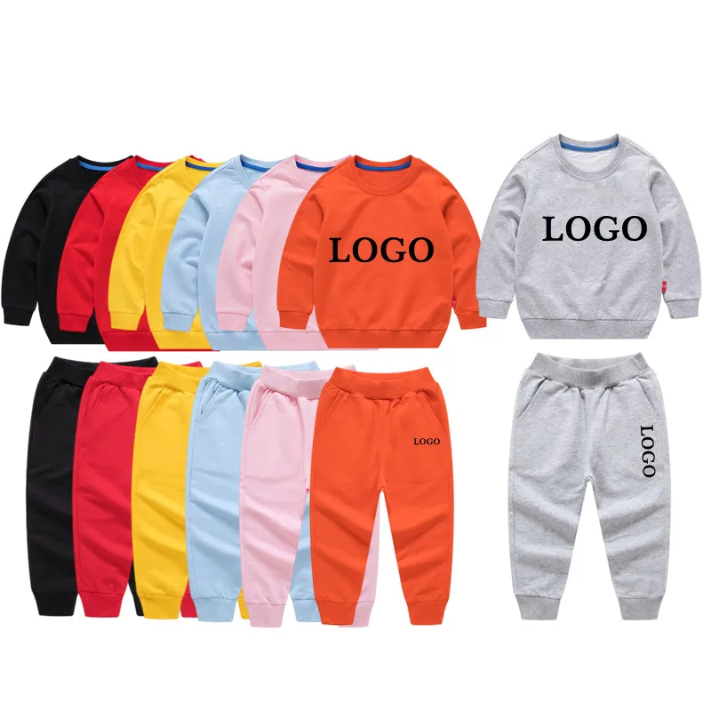 

Custom Logo Kids Boutique Clothing Sets Boys Girls Joggers Sweatsuit Set 2Pcs Children Tracksuit Clothing Set
