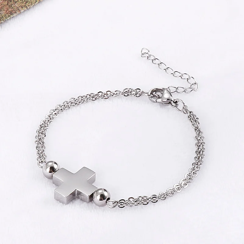 

Hot selling custom women's Cross Set Necklace Stainless Steel Necklace