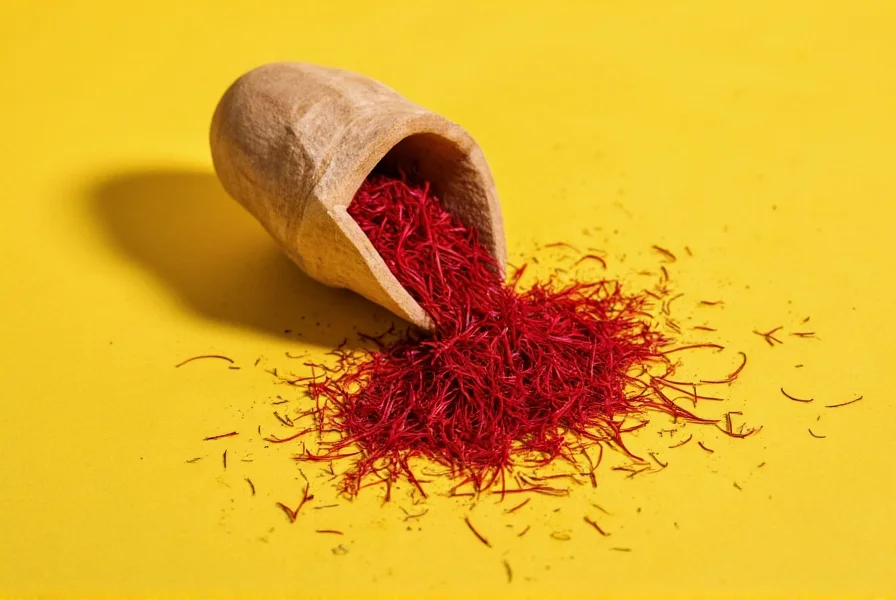 Close-up of saffron threads soaking in warm water to release color and flavor