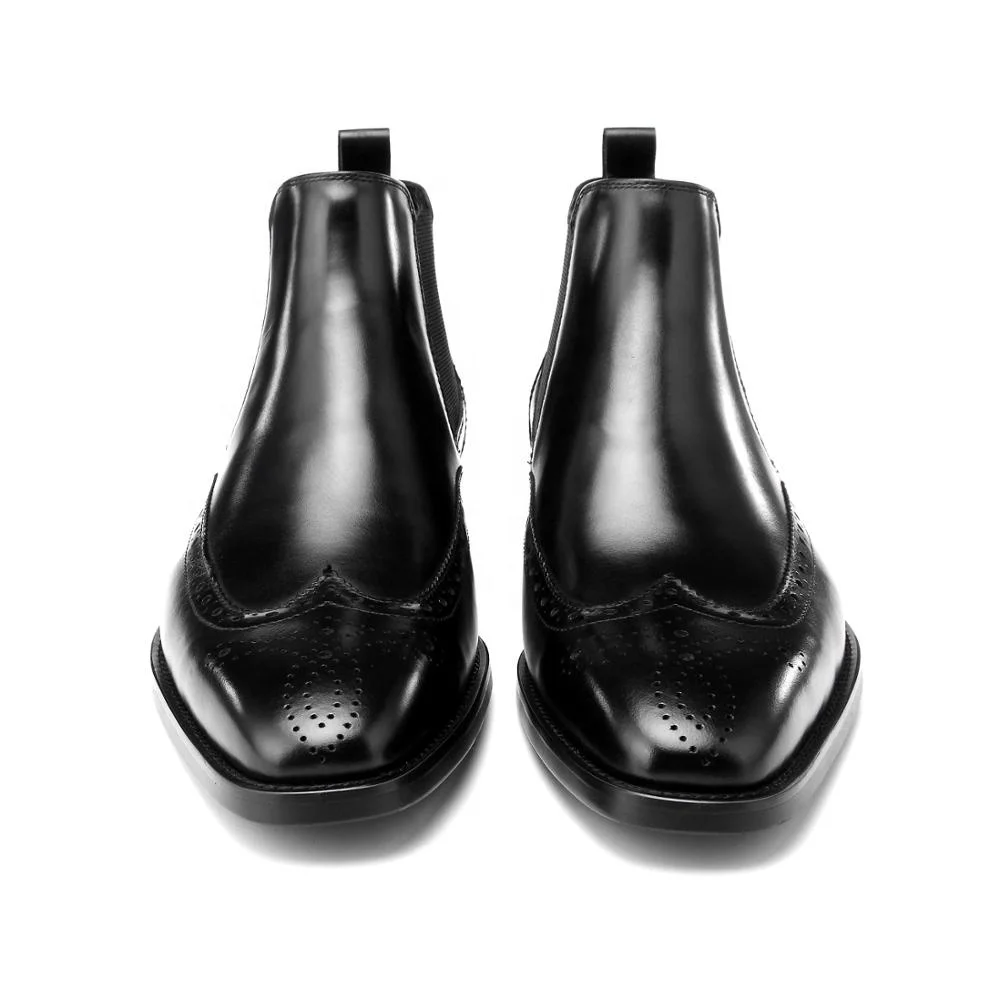 
Whosale Factory Price Men Handmade American Style Dyeing Colors Dress Shoes Genuine Leather Ankle Winter Chelsea Boots 