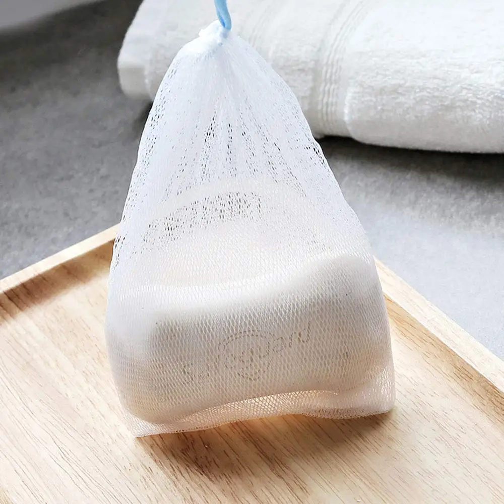 手工皂起泡网双层皂网起泡网易泡网袋,白