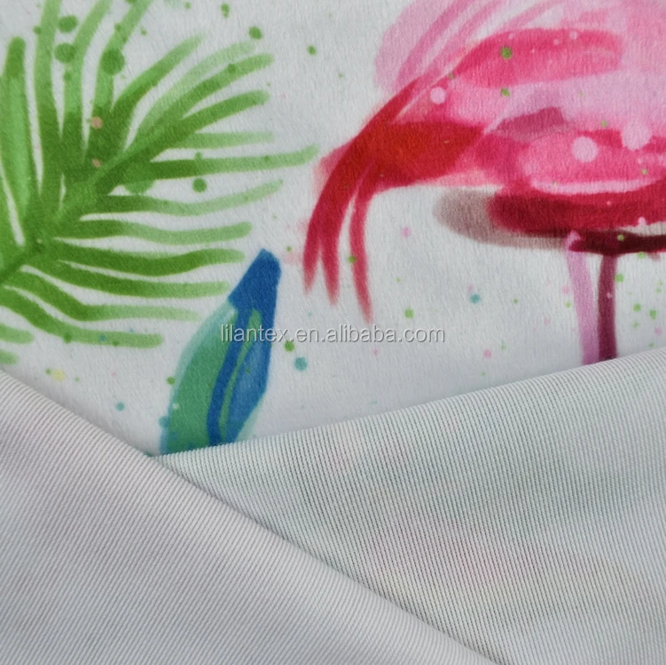 
Custom digital printing minky plush fabric wholesale 