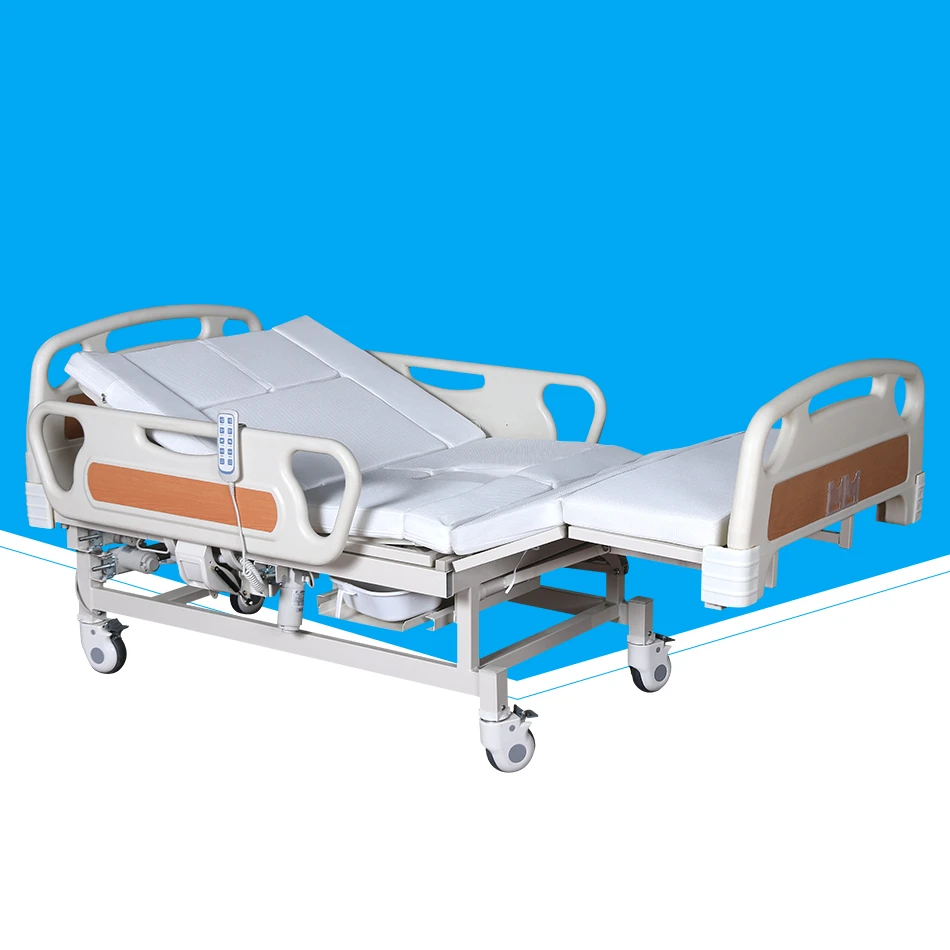 
Luxury hospital nursing electric bed guardrail curved hospital bed 