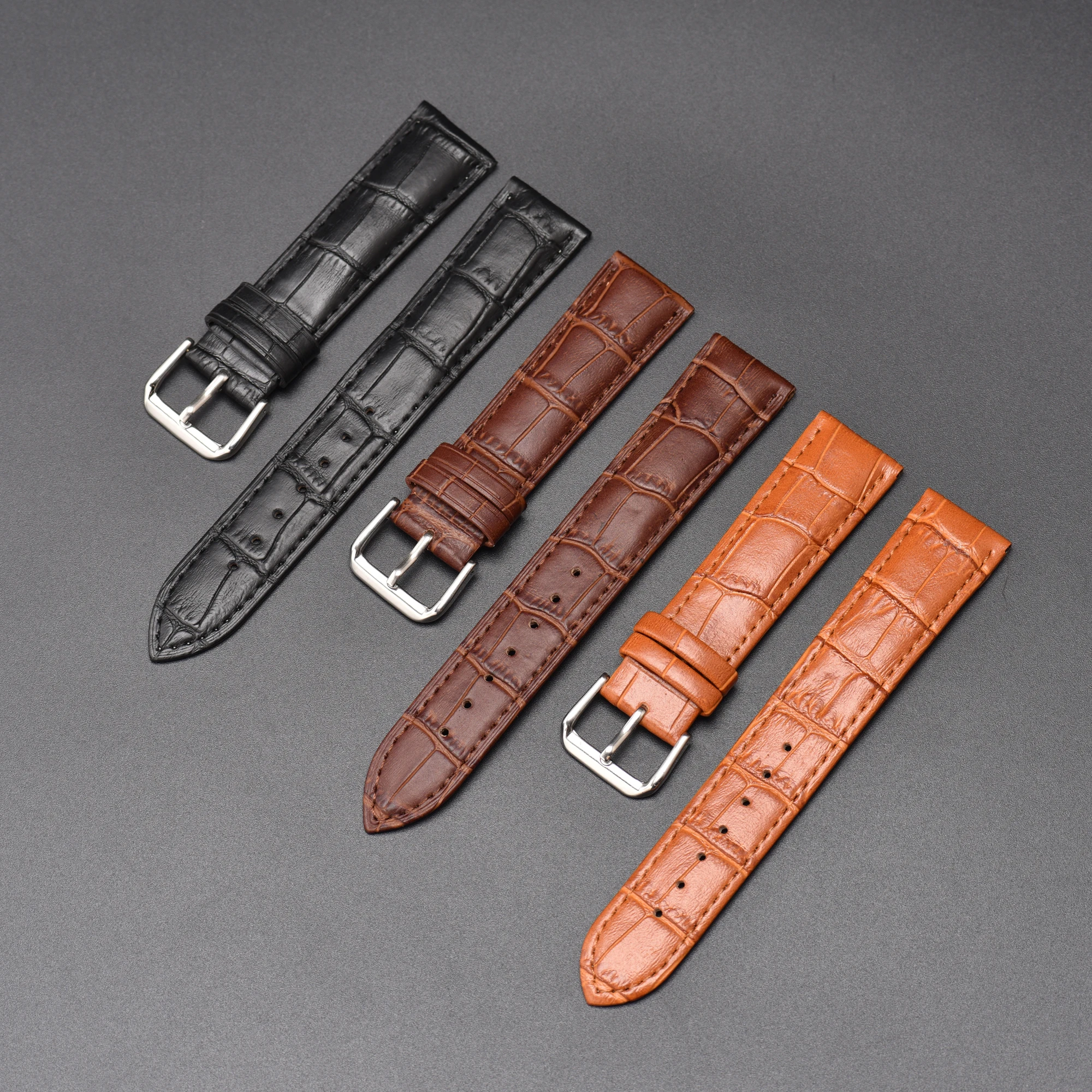

Wholesale Custom Leather Belts 12mm 16mm 18mm 20mm 22mm 24mm Mens Women Wrist Watch Band Real Genuine Leather Watch Strap