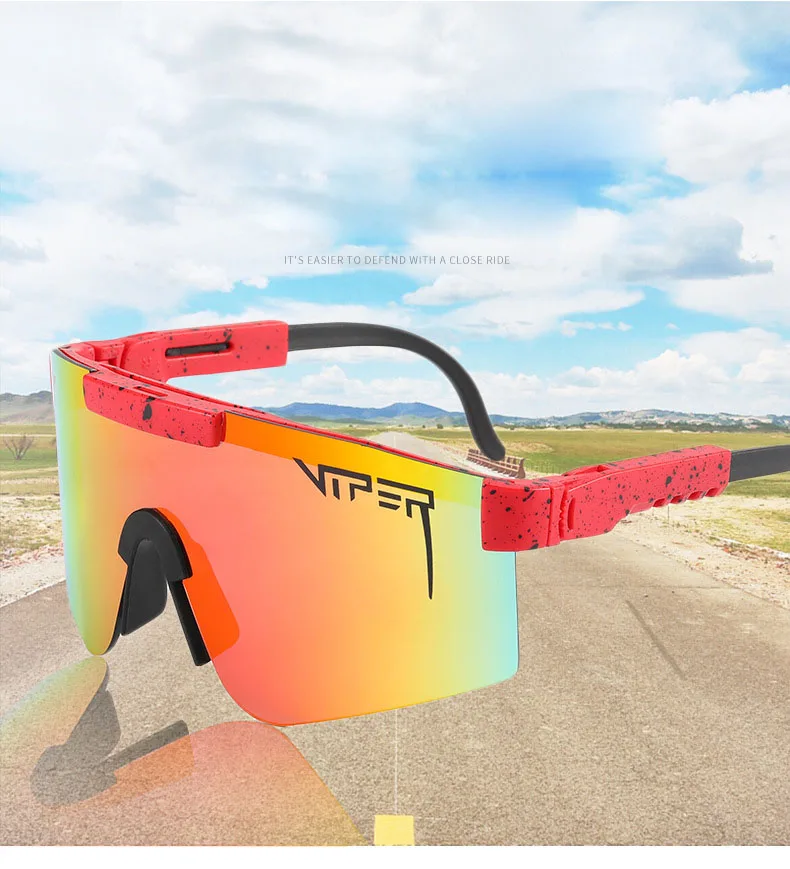 

Windproof Sport Sunglasses PV01-c5 Big frame pit oversize one piece lens mirror Ski cycling Sport polarized bike Sunglasses