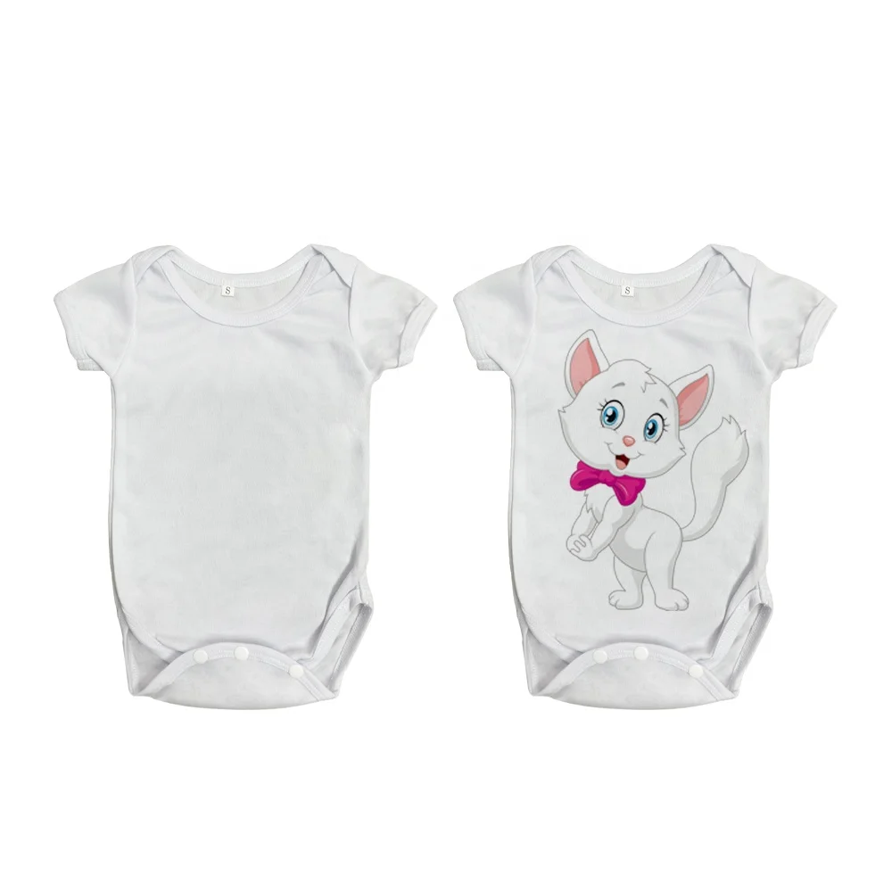 

Kingsub 2022 Wholesale Fashion Sublimation Blank Infant Romper Climb Clothes Sublimation Baby Onesie, White