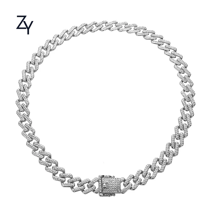 

Wholesale Iced Out CZ Cuban Chain 13mm Rhinestone silver bracelets For Men Women gift Fashion Hip Hop Alloy Bracelet Jewelry, Gold, silver, rose gold