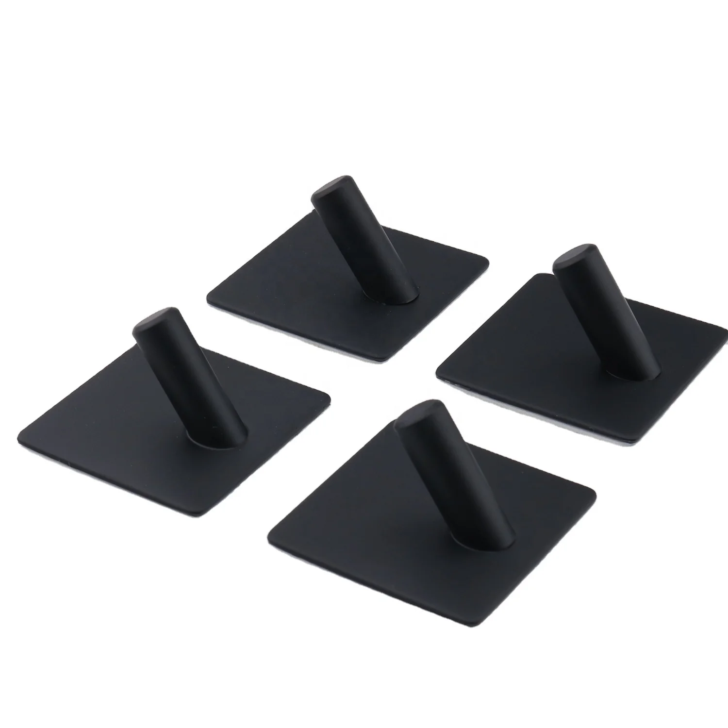 

Self Adhesive Hooks Wall Hanger Towel Hooks for Bathrooms Waterproof Stainless Steel Sticky Hooks for Hanging Coat Hat Robe, Black silver brushed