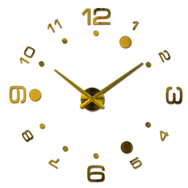 

Big Size Fashion 3D Wall Clock for Living Room Design Morden DIY Fashion Large Wall Clock