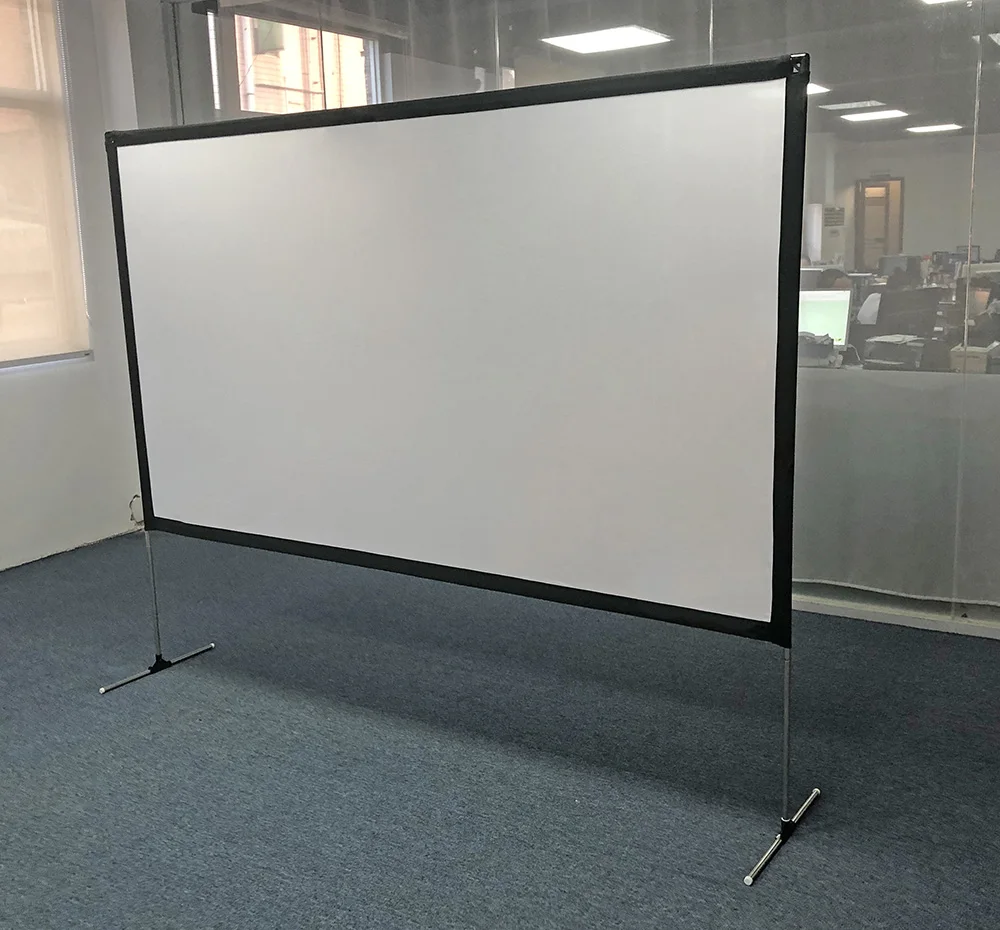 

Outdoor Projector Screen 80 Inch, Portable Projector Giant Screen with 16:9 HD 4K for Party Home Theater Cinema, White