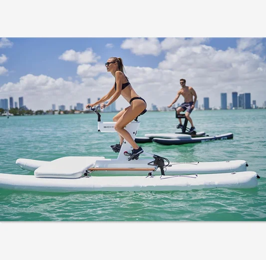 

Customized outdoor folding water bike portable pedals bikes, White