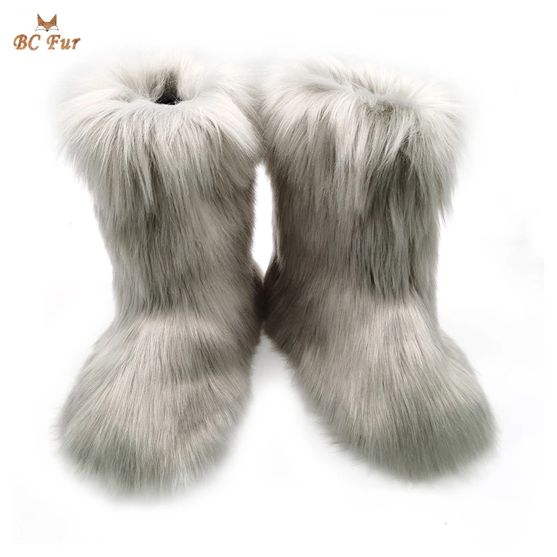

wholesale women kids and mother size faux fluffy fur snow boots ladies winter warm snow boots colorful plush casual winter shoes, As pictures