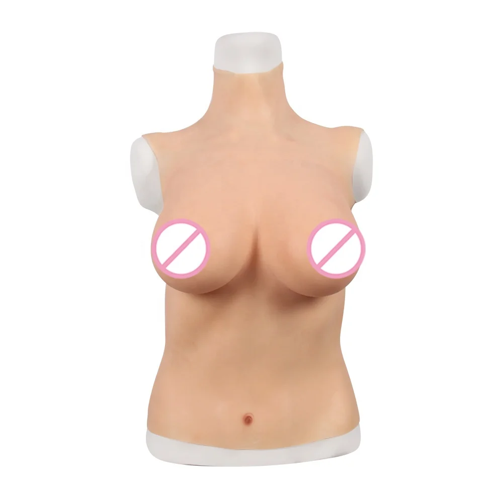 

D cup Half Body realistic Silicone Trandsgender Tits Crossdresser Breast Form Boobs