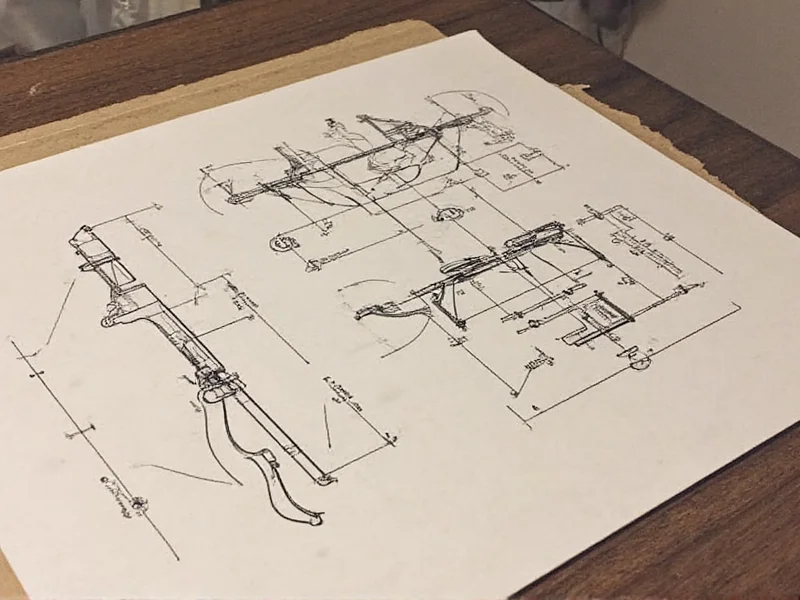 Wire lever mechanism diagram for puppet eyelids