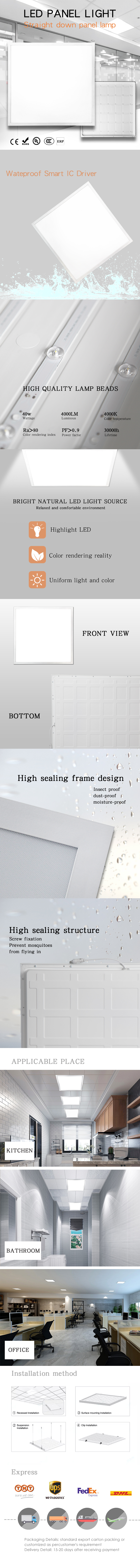 Anti-glare eyes friendly UGR<19 led panel light 40W 600*600mm UGR led panel - ANKUX.COM