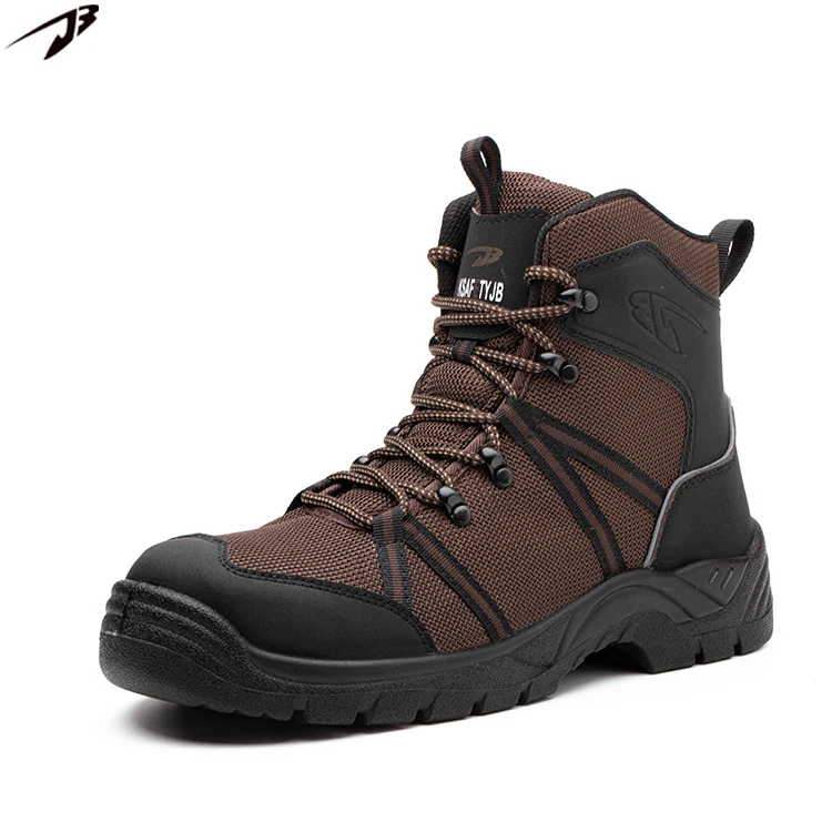 

jubang wholesale construction industrial work woodland steel toe cap men security safty safety shoes boots for with working mens, Black brown blue