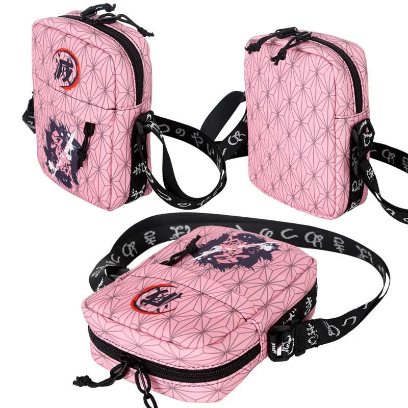 

Professional Luggage Bag Supply Japanese Anime Demon Slayer Messenger Bag Zipper Canvas Student Travel Shoulder Crossbody Bags