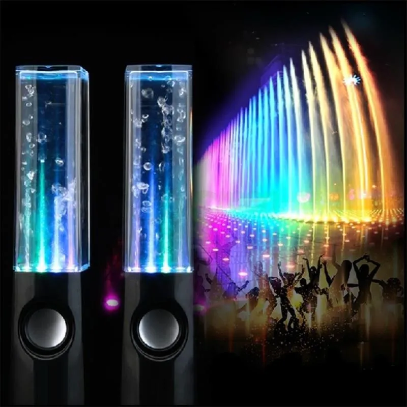 

Pretty Red Blue Green Yellow LED Light Dancing-water Speaker For Party Home, Four