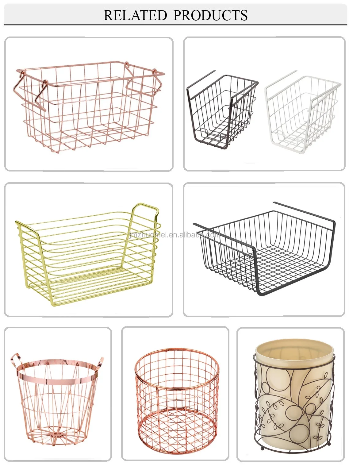 S A0127/ cesta de almacenaje bolsa de almacenamiento cesta de metal moderno alambre de p/úas/ / Caja de almacenaje oficina de la c/ámara gesti/ón de maquillaje de escritorio hierro dorado