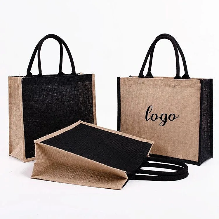 

Manufacturer Custom Logo Eco Friendly Grocery Jute Gunny Bag For Gifts, Customized color