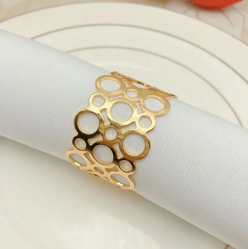 

hotel use luxury look cheap price circle napkin ring for wedding