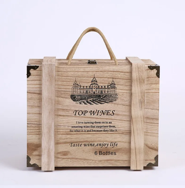 

CNLF hot high quality solid wood wine box for gift box storage