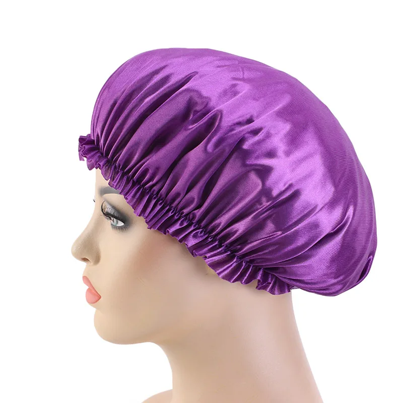 

cheap sample silky bonnet adult quality turbans wave cup sleep bonnet hair accessories