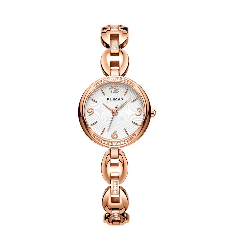 

Fashion Lady Slim Stone Quartz Watch Stainless Steel Watches For Women new 2021