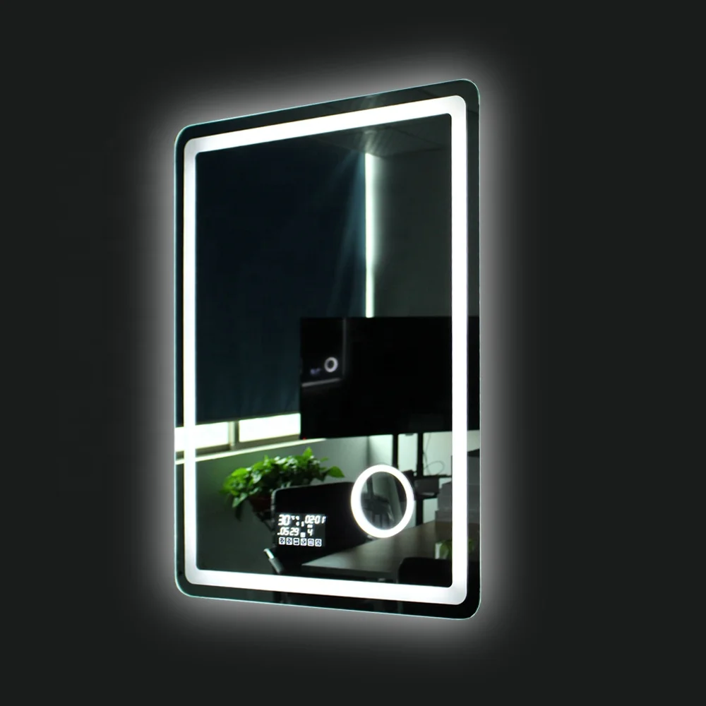 

House Decorative Popular Mirror LED Smart Bathroom Mirror Anti-Fog Custom Shape Multi Functional