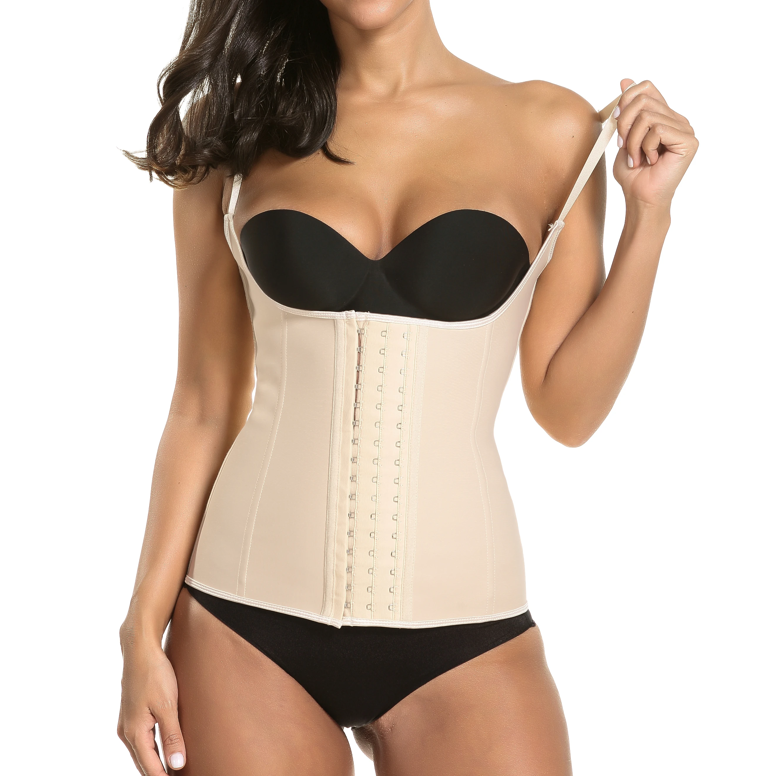 

Slimming Latex Waist Trainer Corset Weight Loss Sauna Sweat Vest for Women, Black,pink,purple,blue,skin color