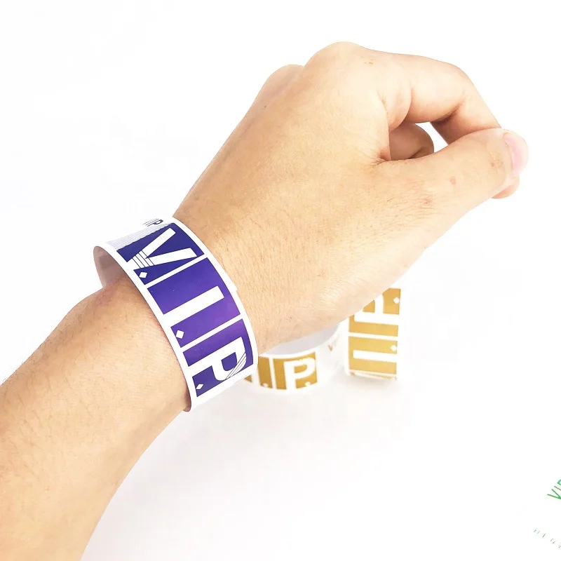 

Holiday Decoration Disposable Security Cheap Paper Tickets Wristbands for Event Party Entry VIP Custom Tyvek Wristband