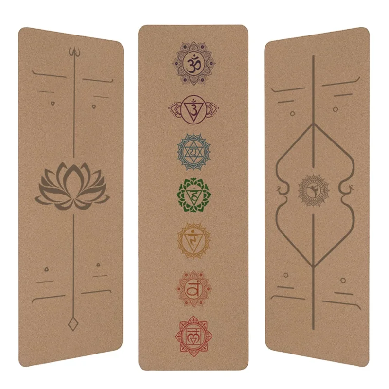

Factory price and directly delivery Custom Exercise Fitness Eco Friendly Pilates tpe cork Yoga Mat Printed, Customized color