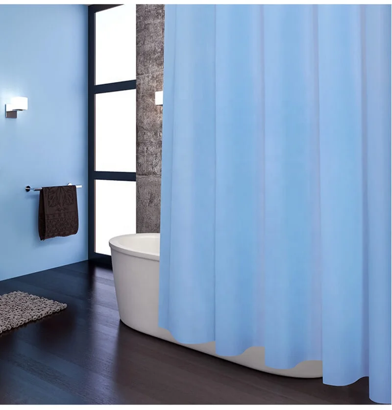 

i@home Thick waterproof opaque solid color PEVA shower curtain bathroom