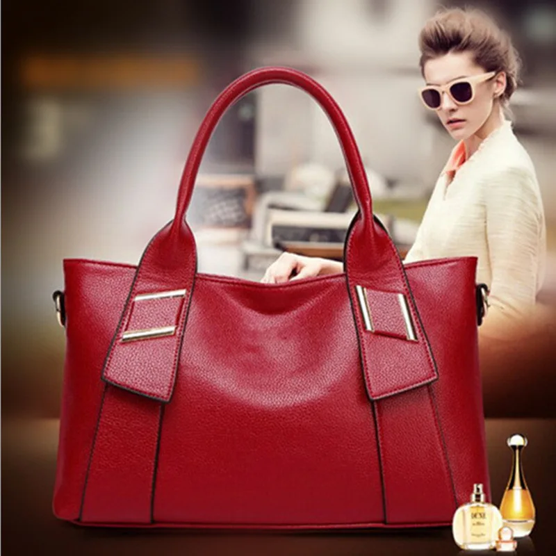 

PU lady leather set bag women handbag colorful PU leather women Tote Bag, 5 colors