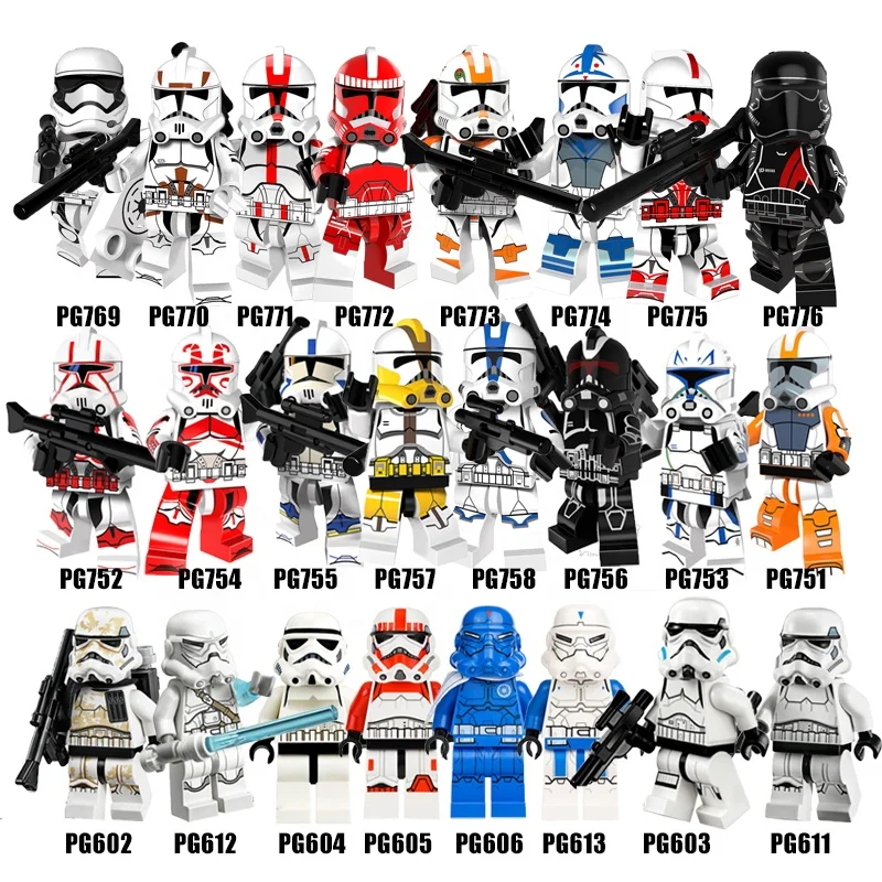 

SW Wars Series Clone Storm Trooper Mini Educational Action Building Block Figure Children Assemble Toy PG8078 PG8097 PG601-614