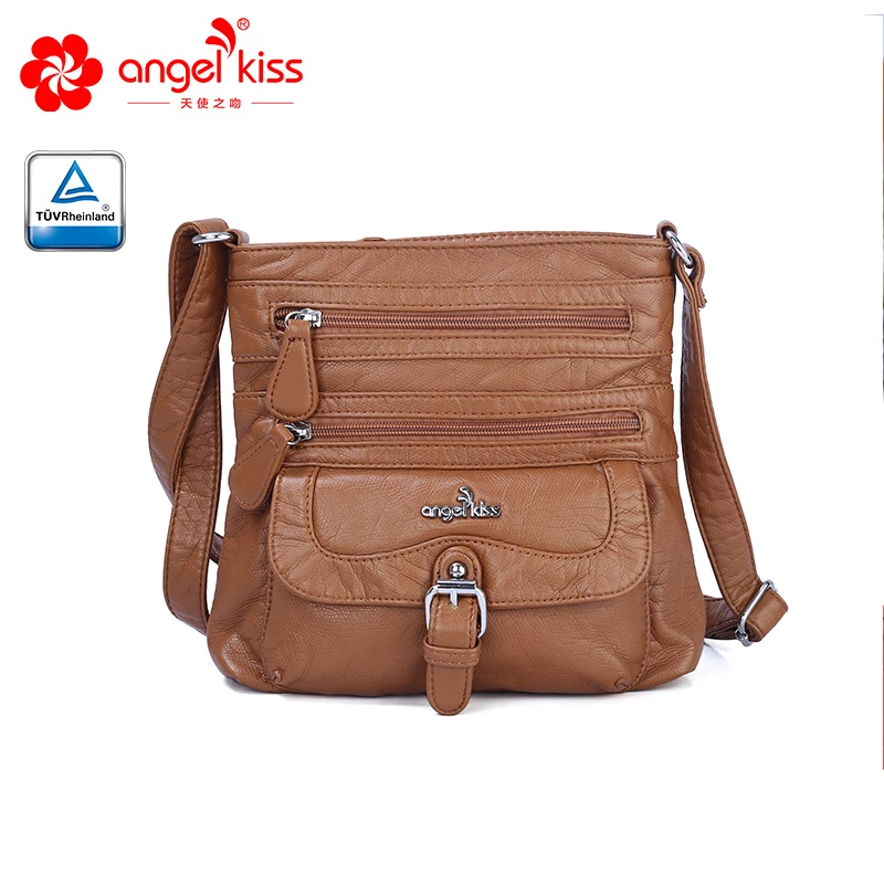 Angelkiss Small Crossbody Cell Phone Purse for Women Mini Messenger Shoulder Pouch Handbag Wallet with Lots Pockets 