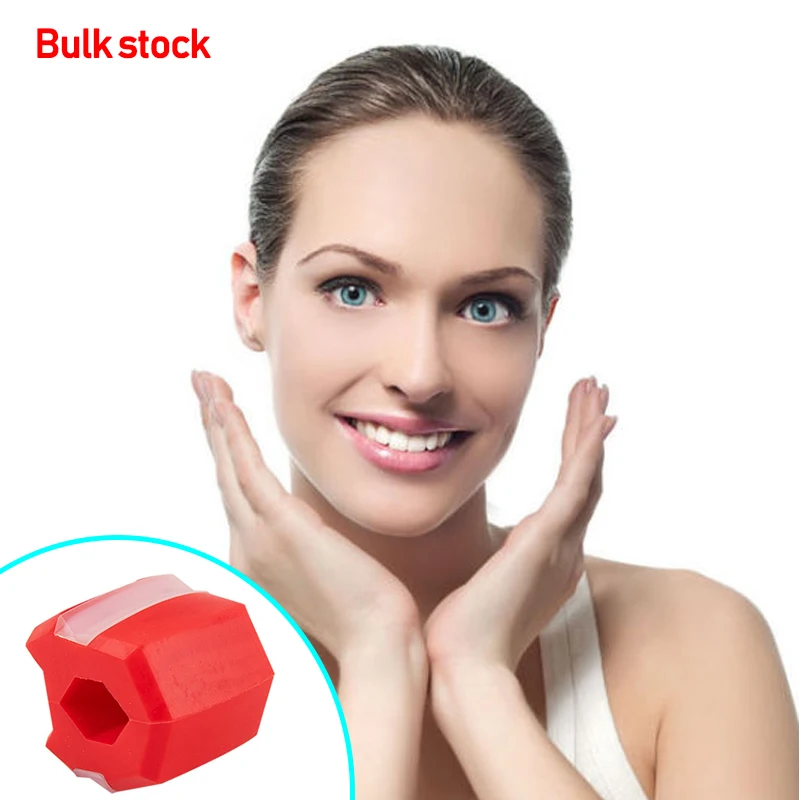 

YZORA newest beauty masseter ball tone upper mouth muscle facial exerciser device slim chin joint silicone neck jaw trainer, White+black+red