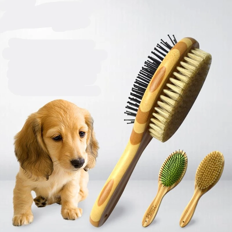 

Double-sided Pet Comb Brush for Cats Dogs Wooden Hair Removal Soft Pet Comb Care Tool Pet Supplies