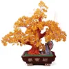 Wholesale natural topaz crystal red agate fortune tree wealth hand craft for gifts