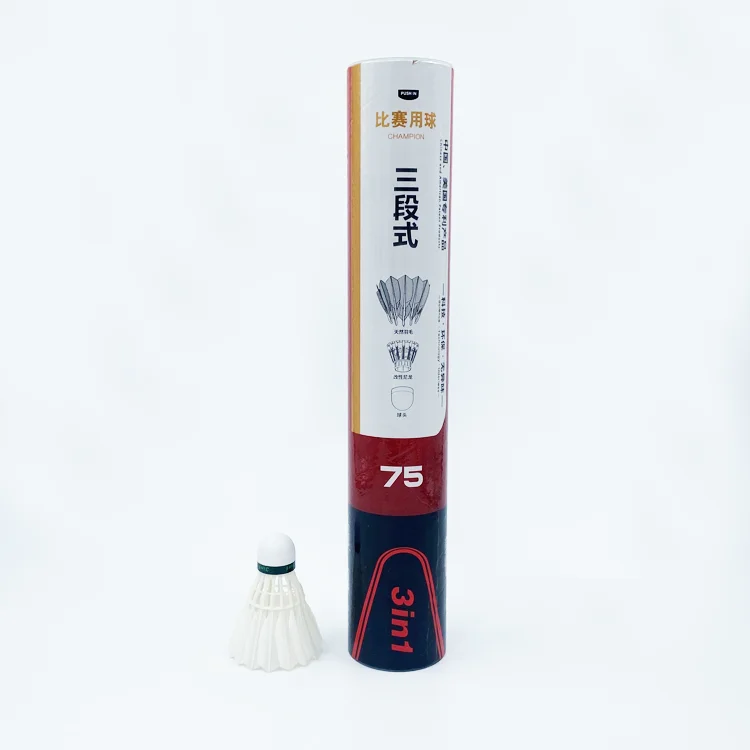 OEM 1st Class Duck Natural Feather Dmantis Hybrid 3in1 Shuttlecock D75   Badminton Shuttlecock Stable Cork Sports