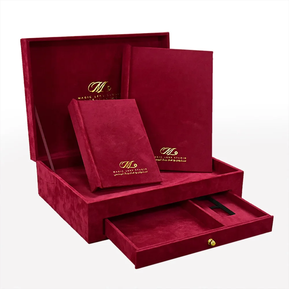 
A4 A5 Unique photo album drawer box fabric album 