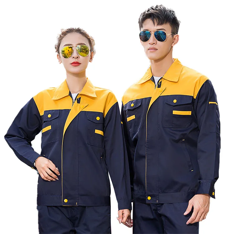 

Pure polyester overalls, working suit construction workers, factory uniform, custom logo labor insurance clothes