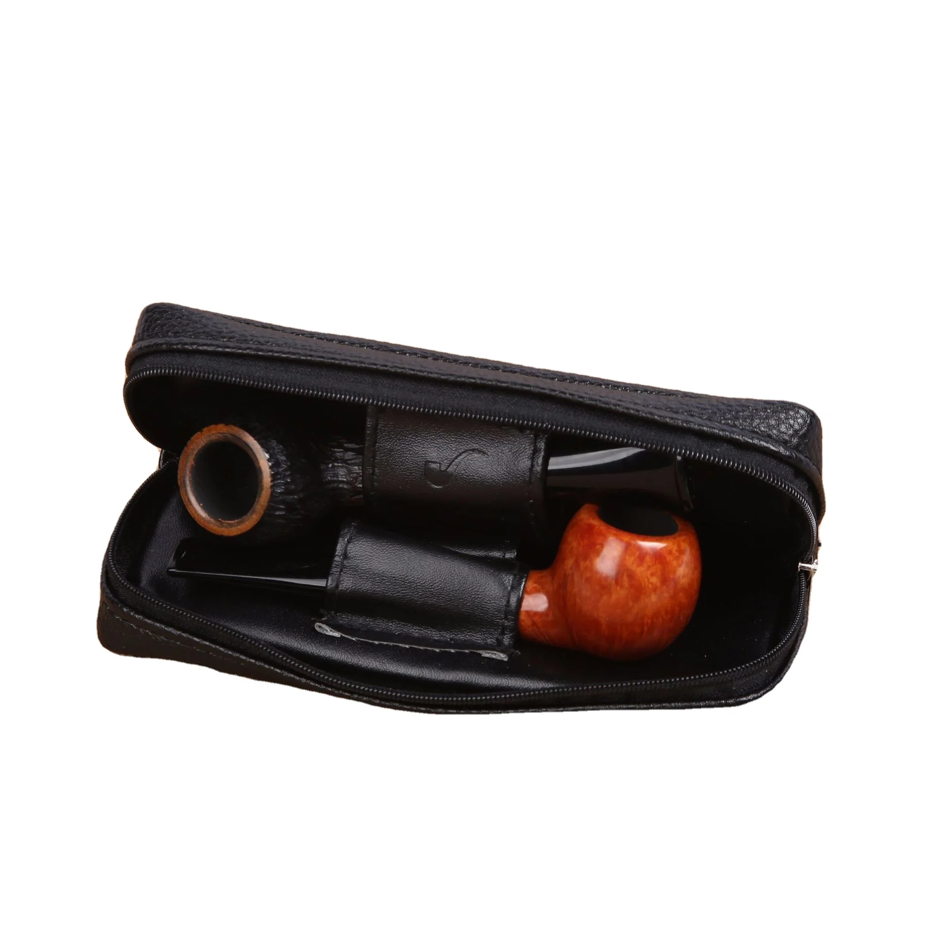 

Leather tobacco pipe pouch bag