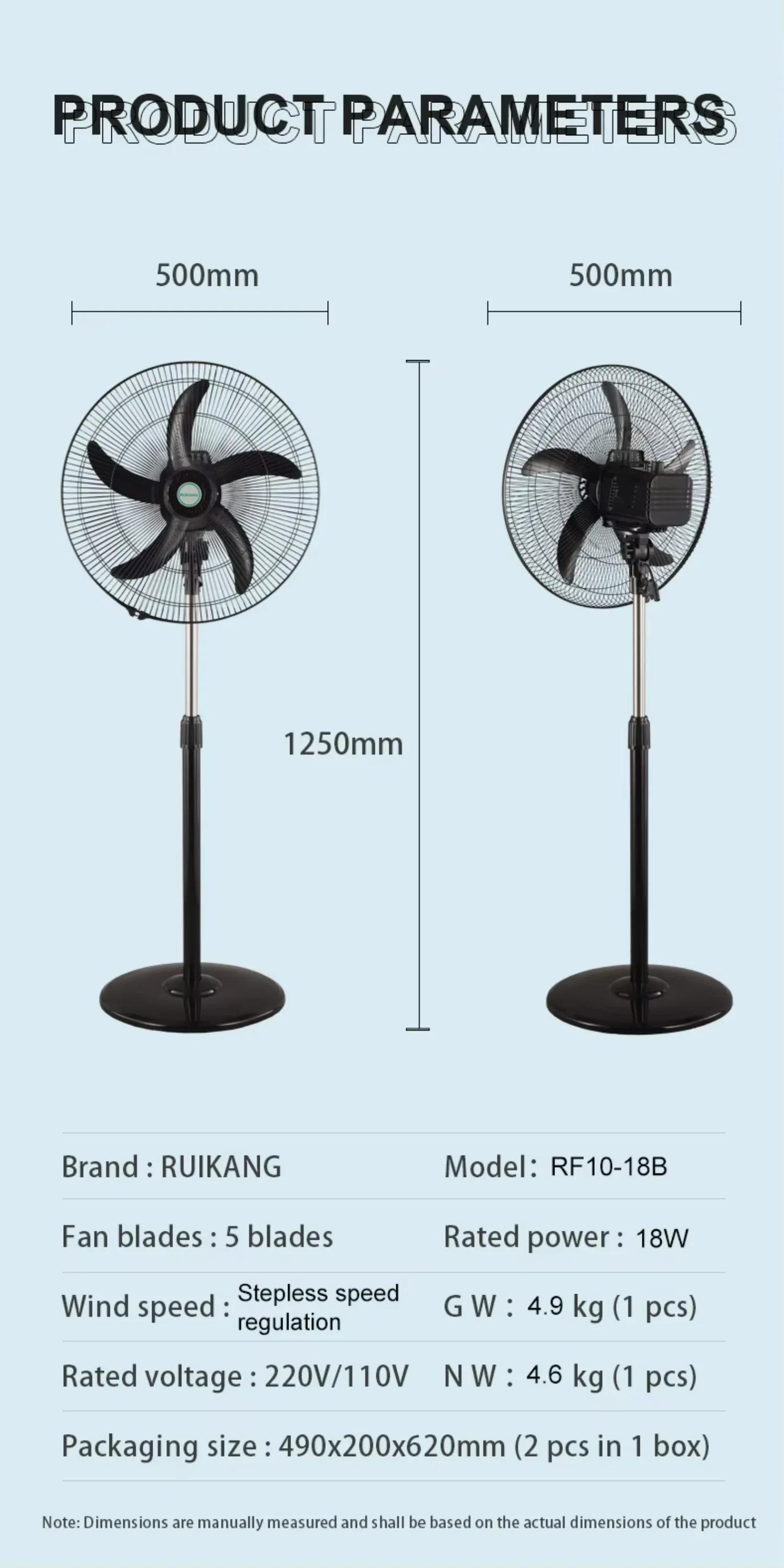 Pedestal Fan, Solar, Portable - detail 20