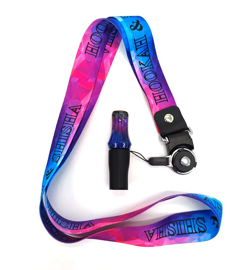 

Custom Logo Reusable Hookah Accessories Shisha Mouth Piece Resine Hookah Tip Lanyard with Lanyard, Colorful