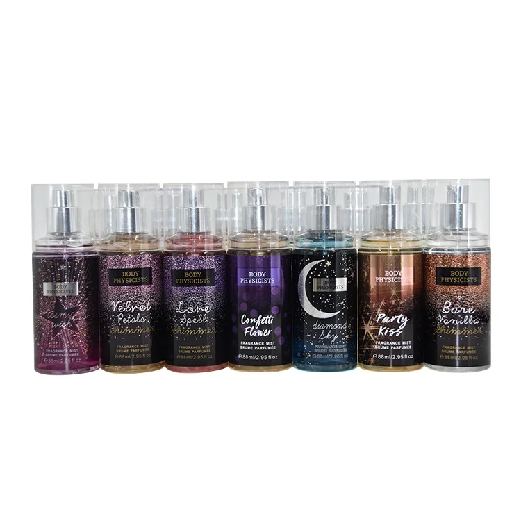 

High quality body mist spray long lasting smell fragrance perfume body spray, Customed color